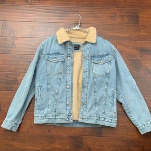 Zara Sherpa Jean Jacket